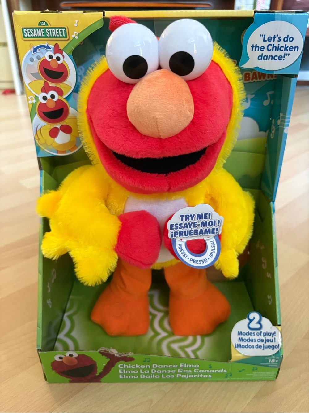 Sesame Street Chicken Dance Elmo Plush Toy Interactive Singing Dancing 18+ Month